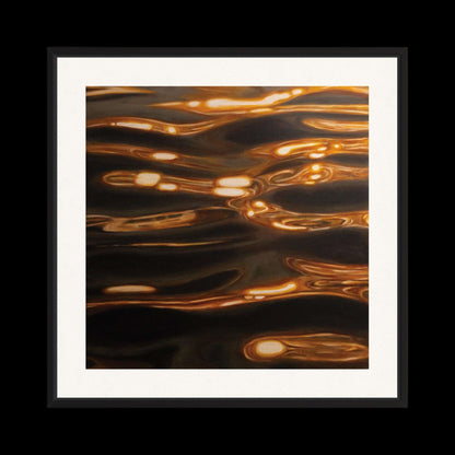 The Flows Print features sunset reflections on water print by William Ballard Art