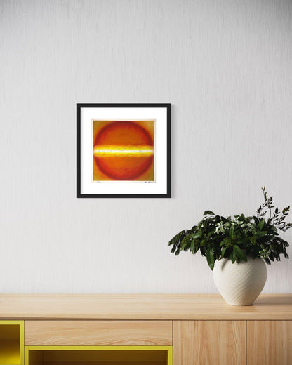 The Light Print is a abstract orb painting print by William Ballard Art