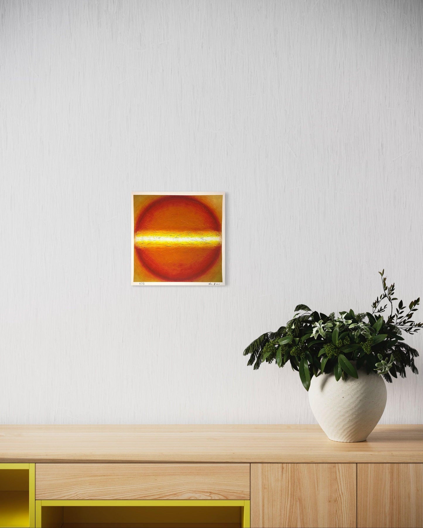 The Light Print is a abstract orb painting print by William Ballard Art