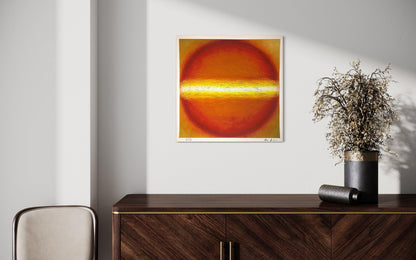 The Light Print is a abstract orb painting print by William Ballard Art