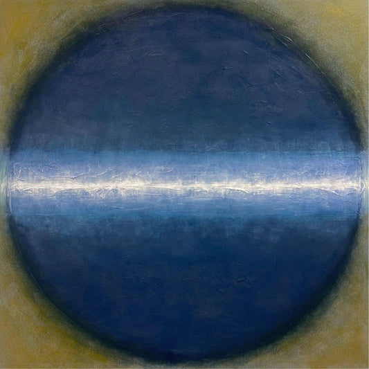 The Serenity is a abstract blue orb painting by William Ballard Art